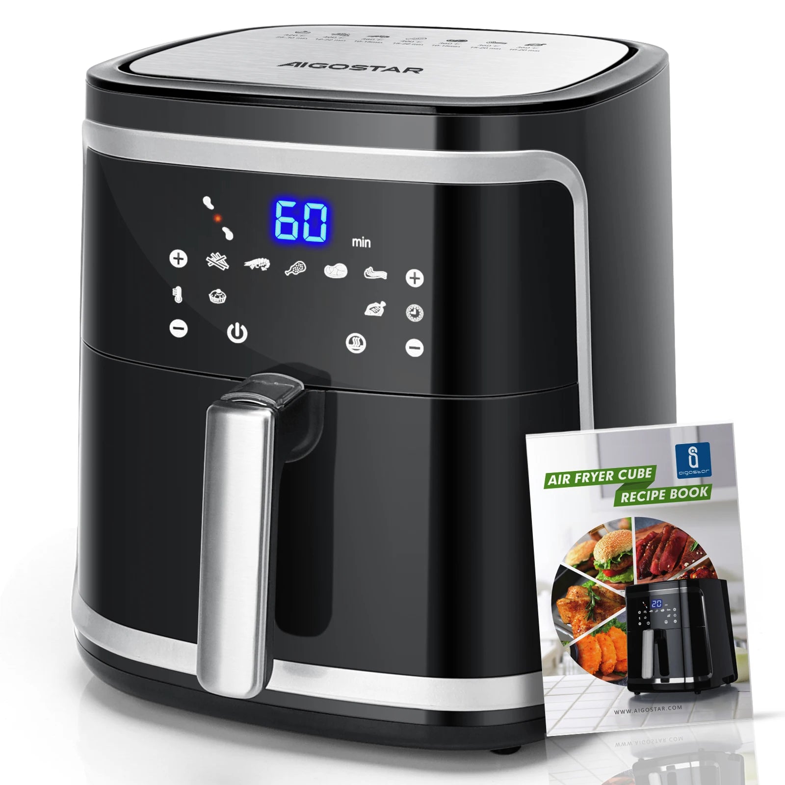Opiekacz Aigostar Cube Fat-free fryer 7 programs Air Fryer 1900W 7L